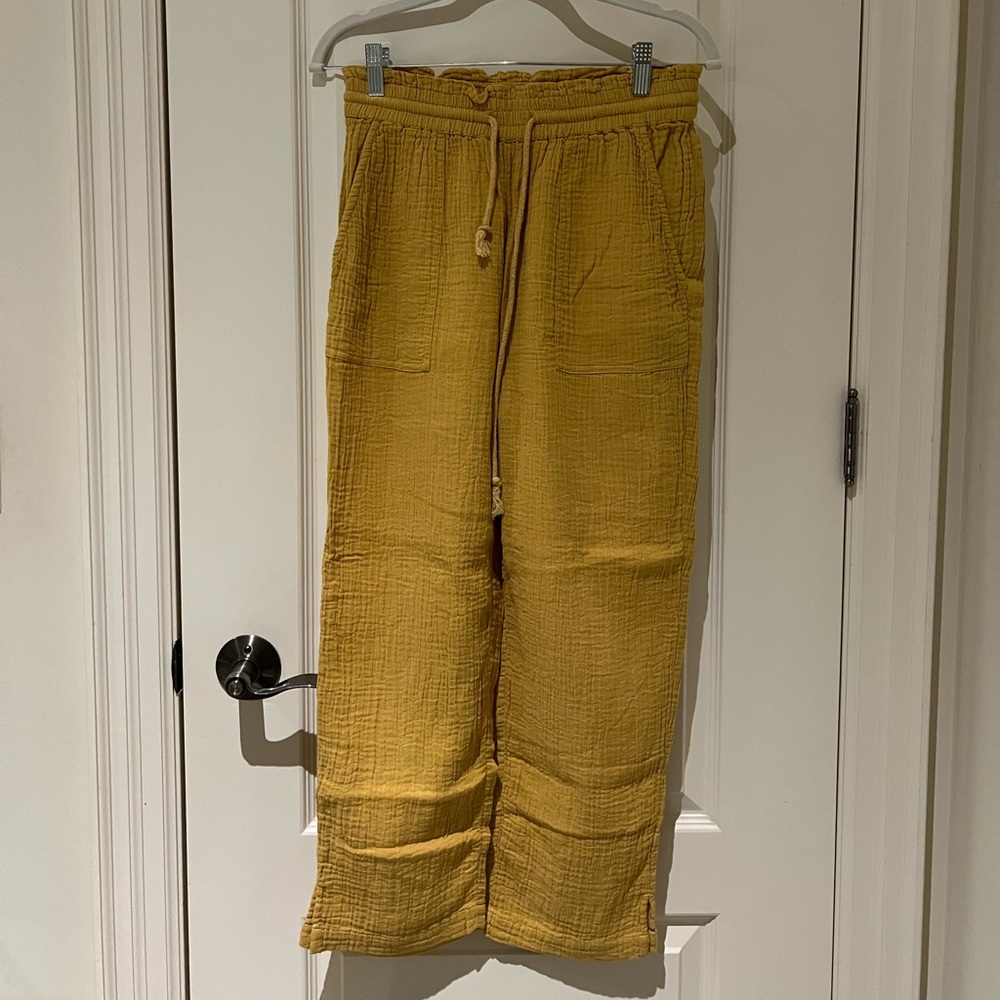 100% Cotton Kensie Mustard Yellow Pants